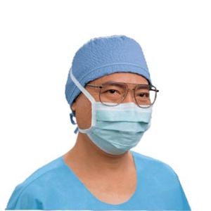 HALYARD SPECIALTY FACE MASKS Fog-Free Surgical Mask, Blue, 50/pkg, 6 pkg/cs
