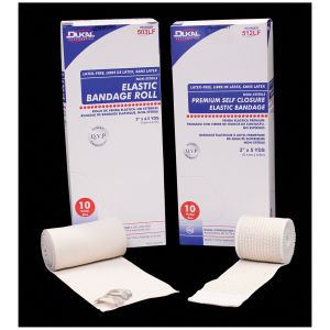 DUKAL ELASTIC BANDAGE Elastic Bandage Roll, 2" x 4.5yd, Non-Sterile, Latex Free (LF), 10/bx, 5 bx/cs