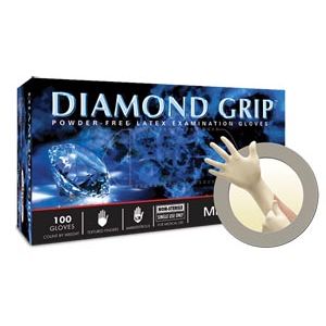 ANSELL MICROFLEX DIAMOND GRIP™ POWDER-FREE LATEX EXAM GLOVES Exam Gloves, PF Latex, Textured Fingers, X-Large, 100/bx, 10 bx/cs