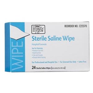 PDI HYGEA® STERILE SALINE WIPE Sterile Saline Wipe, 6" x 4", 24 pk/bx, 24 bx/cs