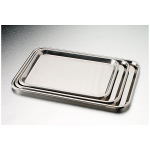 DUKAL TECH-MED INSTRUMENT TRAYS Flat Instrument Tray, 13 5/8" x 9¾" x 5/8", Stainless Steel