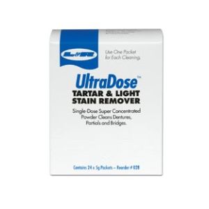 L&R ULTRADOSE® TARTAR & LIGHT STAIN REMOVER POWDER UltraDose Tartar & Light Stain Remover Powder, 1 oz Packet, 24/bx, 6 bx/cs