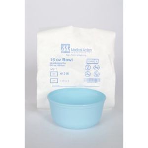 MEDEGEN UTILITY BOWLS Utility Bowl, 16 oz, Sterile, Individually Wrapped, Turquoise, 75/cs