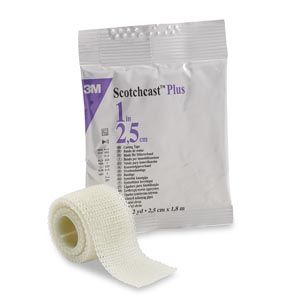 SOLVENTUM SCOTCHCAST™ PLUS CASTING TAPE Plus Casting Tape, Standard, 1" x 2 yds, White, 10/cs