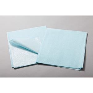 TIDI EQUIPMENT DRAPE SHEET Drape Sheet, Tissue/ Poly, 30" x 48", Blue, 100/cs