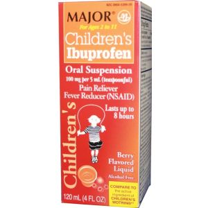MAJOR ANALGESIC - CHILDRENS Ibuprofen, Oral Suspension, Berry, 118mL, Compare to Motrin®, NDC# 00904-5309-20