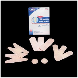 DUKAL ADHESIVE BANDAGES Adhesive Bandage, Plastic, 7/8" Spot, Sterile, 100/bx, 24 bx/cs