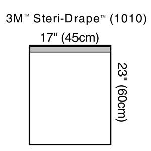 3M™ STERI-DRAPE™ TOWEL DRAPES Towel Drape, Large, 23" x 17" with Adhesive Strip & Clear Plastic, 10/bx, 4 bx/cs