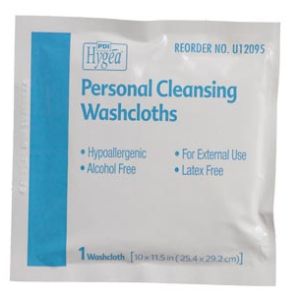 PDI HYGEA® FLUSHABLE PERSONAL CLEANSING CLOTHS Multi-Purpose Washcloths, Individually Packed, 400/cs