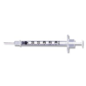 EMBECTA INSULIN SYRINGES & NEEDLES Insulin Syringe w/Ultra-Fine™ Needle, 31G x 5/16", 0.3mL, 100/bx, 5bx/cs