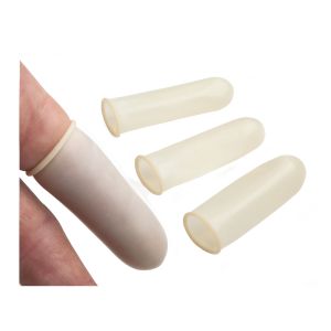 DUKAL TECH-MED LATEX FINGER COTS Latex Finger Cots, Non-Powdered, Small, 144/bx