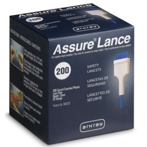 ARKRAY ASSURE® LANCE LOW FLOW LANCETS Low Flow 25G Lancets x 2mm, 200/bx