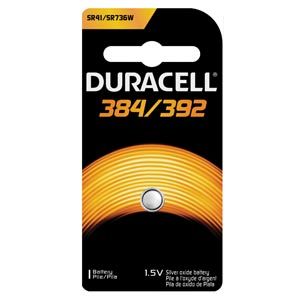 DURACELL® MEDICAL ELECTRONIC BATTERY Battery, Silver Oxide, Size 384/392, 1.5V, 6/bx, 6 bx/cs