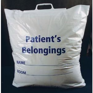 ADI MEDICAL PATIENT PERSONAL BELONGINGS BAGS Patient Belonging Bag, Plastic Rigid Handle, 250/cs