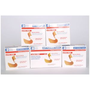 DUKAL SOFT FLEXIBLE FABRIC BANDAGES Adhesive Bandage, 2 7/8" x 3", Fabric, Soft Flexible, Latex Free (LF), Sterile, 50/bx, 12 bx/cs