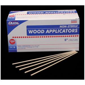 DUKAL WOOD APPLICATORS Applicator, 6", Wood, Non-Sterile, 1000/bx, 30 bx/cs