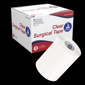 Dynarex Surgical Tape Transparent 3" x 10 yds, 4 rls/bx, 12 bx/cs