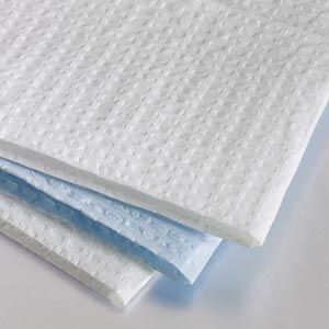 GRAHAM MEDICAL DISPOSABLE TOWELS Tissue-Overall Embossed Towel, 13½" x 18", White, 2-Ply, 500/cs