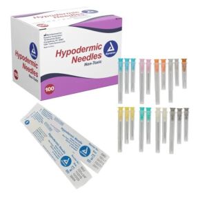 Dynarex Hypodermic Needle 21G, 1" needle, 100/bx, 10 bx/cs
