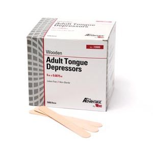 PRO ADVANTAGE® TONGUE DEPRESSORS Tongue Depressor, Adult 6" x 11/16", Sterile, 1/pk, 100 pk/bx, 10 bx/cs