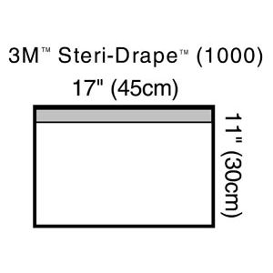 SOLVENTUM STERI-DRAPE™ TOWEL DRAPES Towel Drape, Small, 17" x 11", Adhesive Strip & Clear Plastic, 10/bx, 4 bx/cs