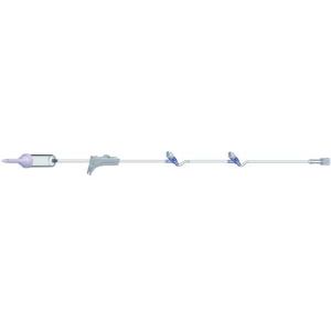 AMSINO AMSAFE® IV ADMINISTRATION SETS IV Admin Set, 10 Drops Per mL, 105" Length, 21 mL Priming Volume, Non-Vented, Roller Clamp, 2 AMSafe Needle-Free Y Sites, Rotating Male Luer Lock, Tyvek Form Fill Seal Package, 50/cs
