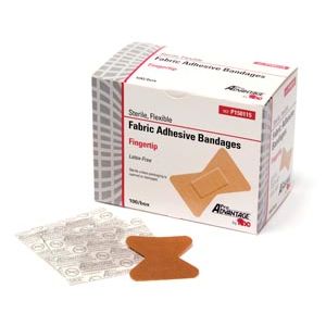 PRO ADVANTAGE® FABRIC ADHESIVE BANDAGE Adhesive Bandage, Finger Tip, 1¾" x 2", 100/bx, 12 bx/cs