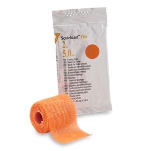 SOLVENTUM SCOTCHCAST™ PLUS CASTING TAPE Plus Casting Tape, 2" x 4 yds, Bright Orange, 10/cs