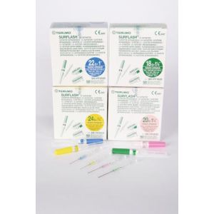 TERUMO SURFLASH® IV POLYURETHANE CATHETERS IV Catheter, 20G x 1-1/4", Pink, 50/bx, 4 bx/cs