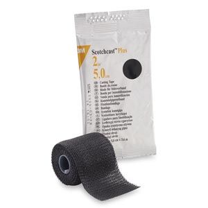 SOLVENTUM SCOTCHCAST™ PLUS CASTING TAPE Plus Casting Tape, 2" x 4 yds, Black, 10/cs