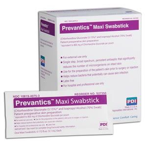 PDI PREVANTICS™ Maxi Swabstick, 3.25" x 8", 30/bx, 10 bx/cs