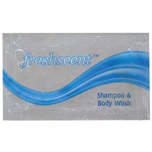 NEW WORLD IMPORTS FRESHSCENT™ SHAMPOOS & CONDITIONERS Shampoo & Body Wash Packet, 0.34 oz, 100/pk, 10 pk/cs