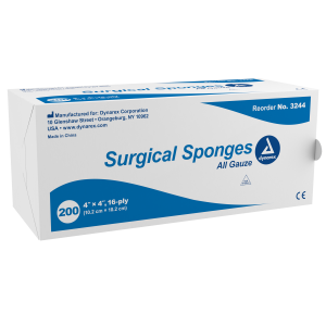 Surgical Gauze Sponge 4"x 4" 16 Ply