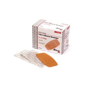 PRO ADVANTAGE® FABRIC ADHESIVE BANDAGE Adhesive Bandage, Strips, 2" x 4", 50/bx, 12 bx/cs