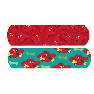 DUKAL CHILDREN‘S CHARACTER ADHESIVE BANDAGES Stat Strip® Adhesive Bandage, Clifford the Big Red Dog, ¾" x 3", 100/bx, 12 bx/cs