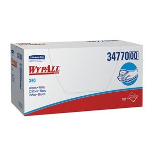 KIMBERLY-CLARK WYPALL® WIPERS WYPALL X60 Hydroknit™ Wipers, ¼ fold, 11" x 23", White, 100/pk, 9pk/cs
