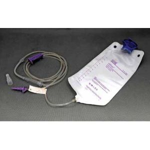 AMSINO ENFIT ENTERAL FEEDING DELIVERY SETS Enteral Feeding Bag with Attached Pump Set, Secure Lock Tip, 1200ml,, 30/cs