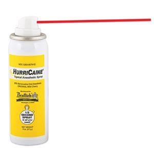BEUTLICH HURRICAINE® TOPICAL ANESTHETIC Topical Anesthetic Spray, 2 oz Can, Wild Cherry + 1 Disposable Extension Tube