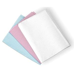 CROSSTEX SANI-TAB® CHAIN-FREE® PATIENT TOWEL Towel, Econoback 2-Ply Paper, Poly, 19" x 13", White, 400/cs