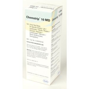 ROCHE CHEMSTRIP® URINALYSIS PRODUCTS Chemstrip 10 MD Urine Test Strips, CLIA Waived, 100/vial