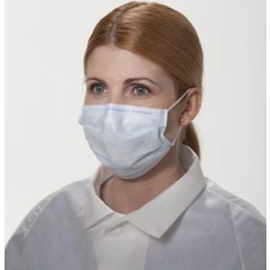 HALYARD FLUIDSHIELD™ FACE MASKS Fog-Free Surgical Mask, Level 3, Orange, 50/pkg, 6 pkg/cs