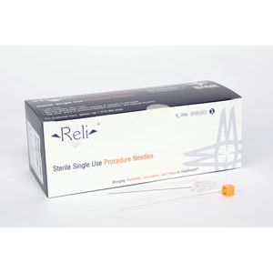 MYCO RELI® QUINCKE POINT SPINAL NEEDLES Spinal Needle, 25G x 3½", Orange, 25/bx, 4 bx/cs