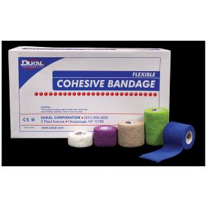DUKAL COHESIVE BANDAGES Bandage, Cohesive, 1", Non-Sterile, White, 5 yds/rl, 30 rl/bx