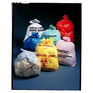 MEDEGEN ULTRA-TUFF™ LINEN BAGS Infectious Linen Linen Bag, 23" x 8" x 41", 1.2 mil, Yellow, 250/cs