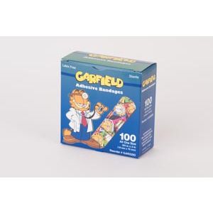 ASO CAREBAND™ DECORATED BANDAGES Garfield Bandages, ¾" x 3" Strips, Latex Free