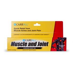 NEW WORLD IMPORTS CAREALL® MUSCLE & JOINT GEL Muscle & Joint Vanishing Scent Gel, Compared to the Active Ingredient in Vanishing Scent Bengay®, 3 oz, 72/cs
