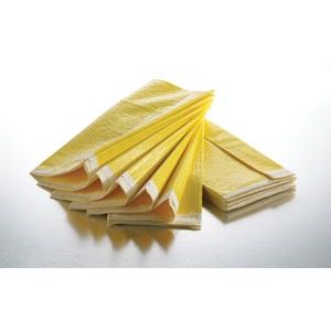 GRAHAM MEDICAL VISIBLANKET Blanket, 54" x 84", Yellow/ White, Poly/ Tissue, 5/bg, 5 bg/cs