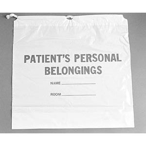 ADI MEDICAL PATIENT PERSONAL BELONGINGS BAGS Patient Belonging Bag, Cotton Drawstring, 250/cs
