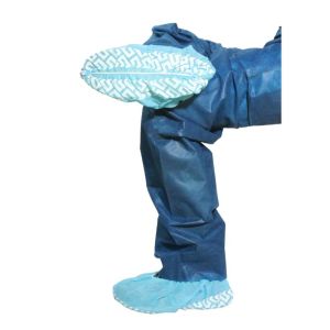 DUKAL SHOE COVERS Shoe Covers, Non Skid, One Size Fits All, Blue, 100/bg, 10 bg/cs
