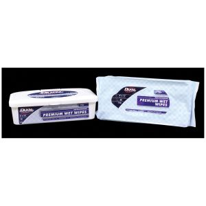 DUKAL WET WIPES Premium Wet Wipes, Adult, 9" x 13", Soft Pack, 48/pk, 12 pk/cs
